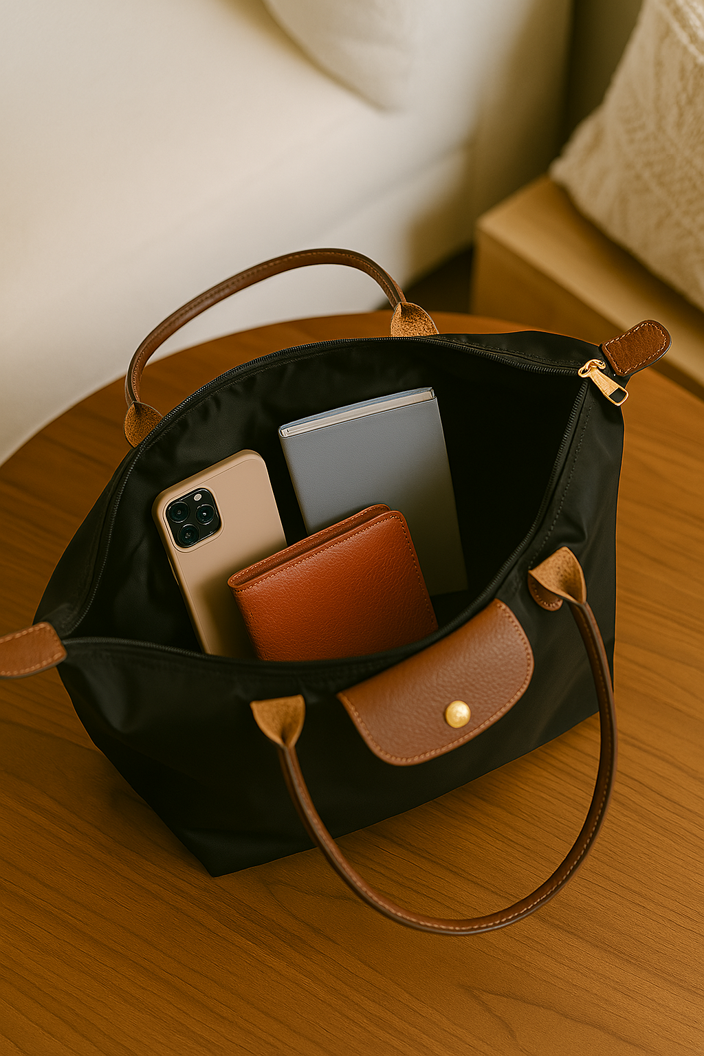 Elegant classic style women's tote bag for daily use and outings