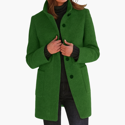 Manteau femme élégant coupe droite style urbain – Idéal pour l'automne et l'hiver