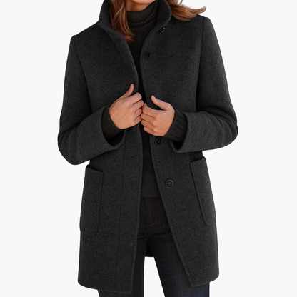 Manteau femme élégant coupe droite style urbain – Idéal pour l'automne et l'hiver