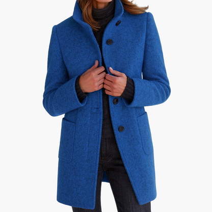 Manteau femme élégant coupe droite style urbain – Idéal pour l'automne et l'hiver