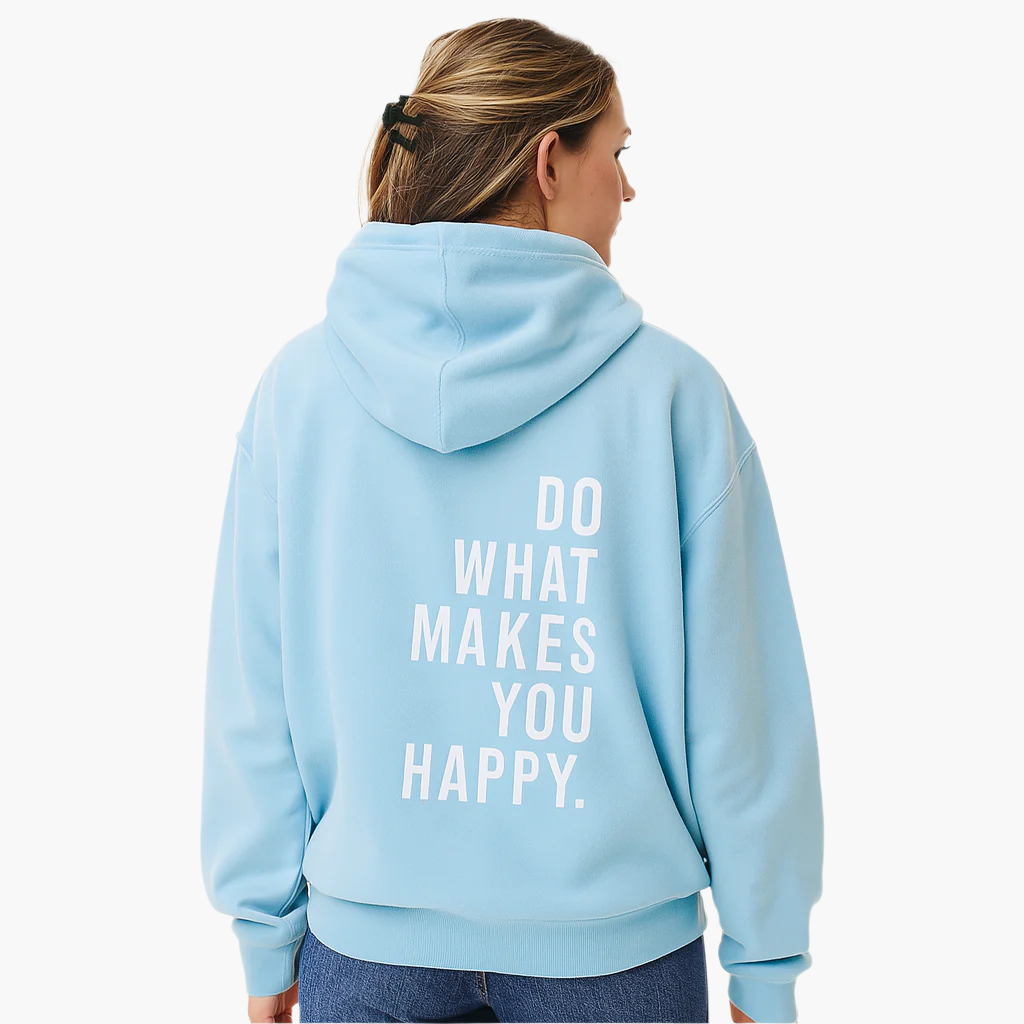 Sweat à capuche texte imprimé femme, style décontracté, idéal pour loisirs ou sorties