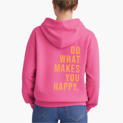 Sweat à capuche texte imprimé femme, style décontracté, idéal pour loisirs ou sorties
