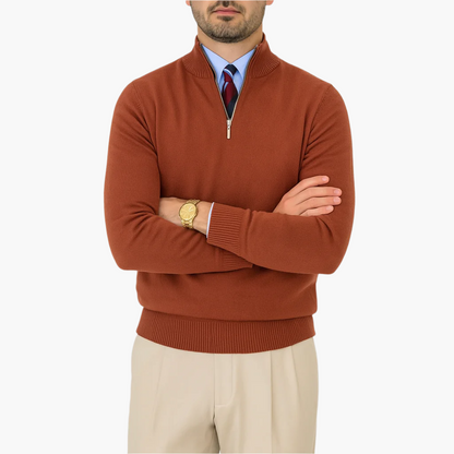 Pull demi-zippé style business pour homme – Élégance et confort professionnel