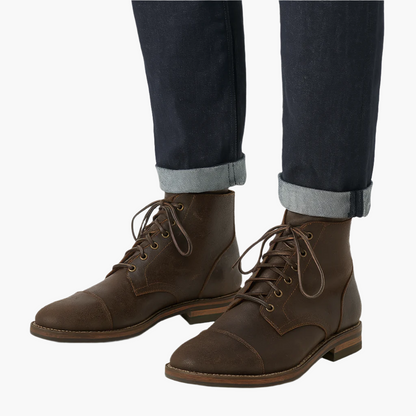 Bottes en cuir pour homme style décontracté et élégant – Chaussures montantes robustes