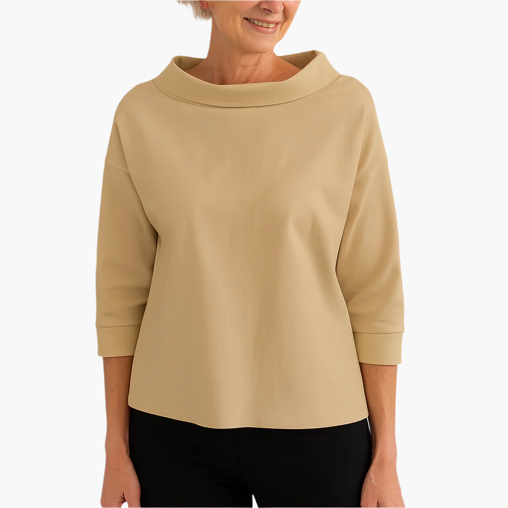 Top élégant col montant pour femme – Style polyvalent chic au quotidien et occasions spéciales