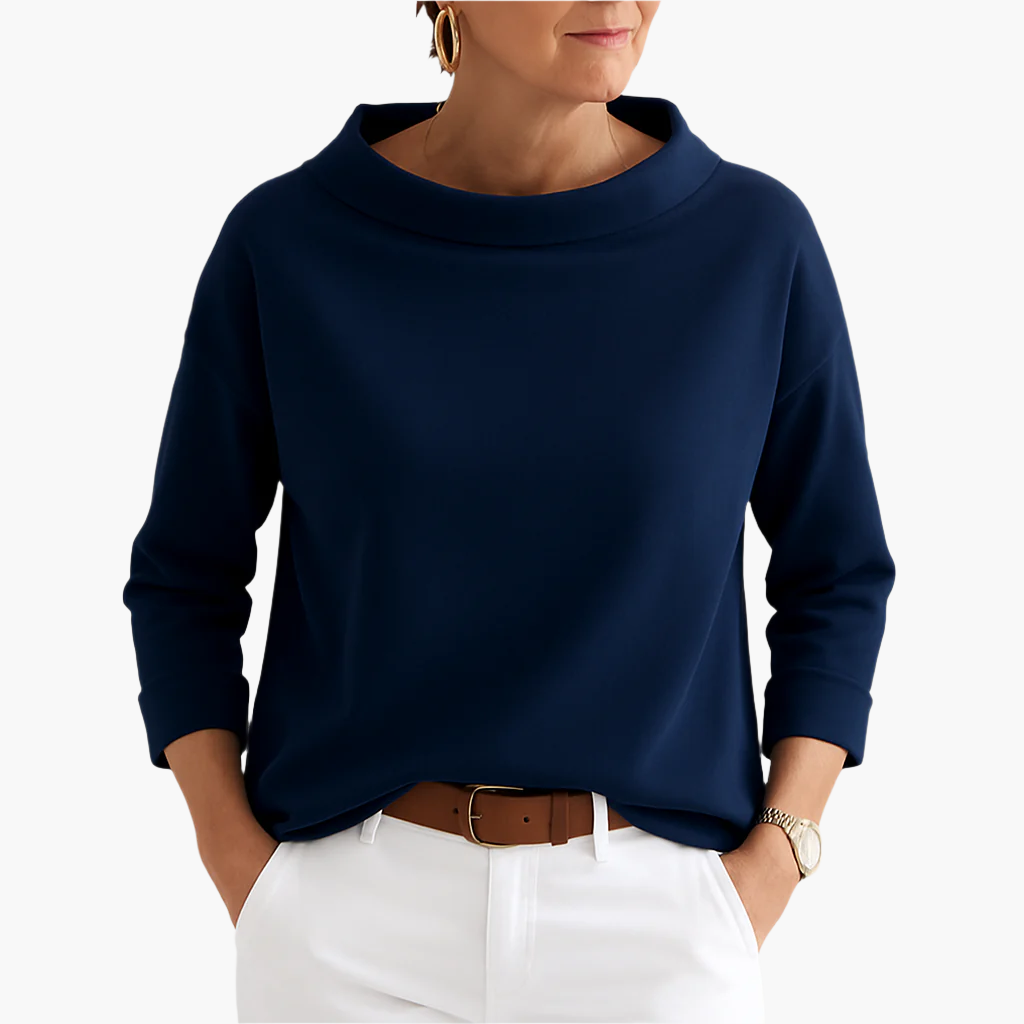 Top élégant col montant pour femme – Style polyvalent chic au quotidien et occasions spéciales