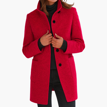Manteau femme élégant coupe droite style urbain – Idéal pour l'automne et l'hiver