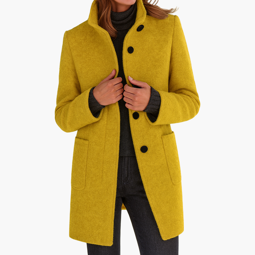 Manteau femme élégant coupe droite style urbain – Idéal pour l'automne et l'hiver