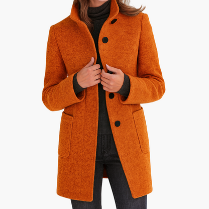 Manteau femme élégant coupe droite style urbain – Idéal pour l'automne et l'hiver