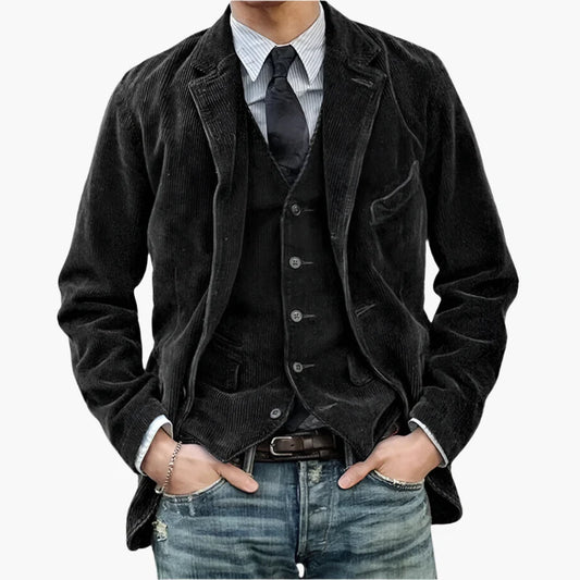 Veste Homme Style Vintage Décontracté Idéale pour Automne et Hiver