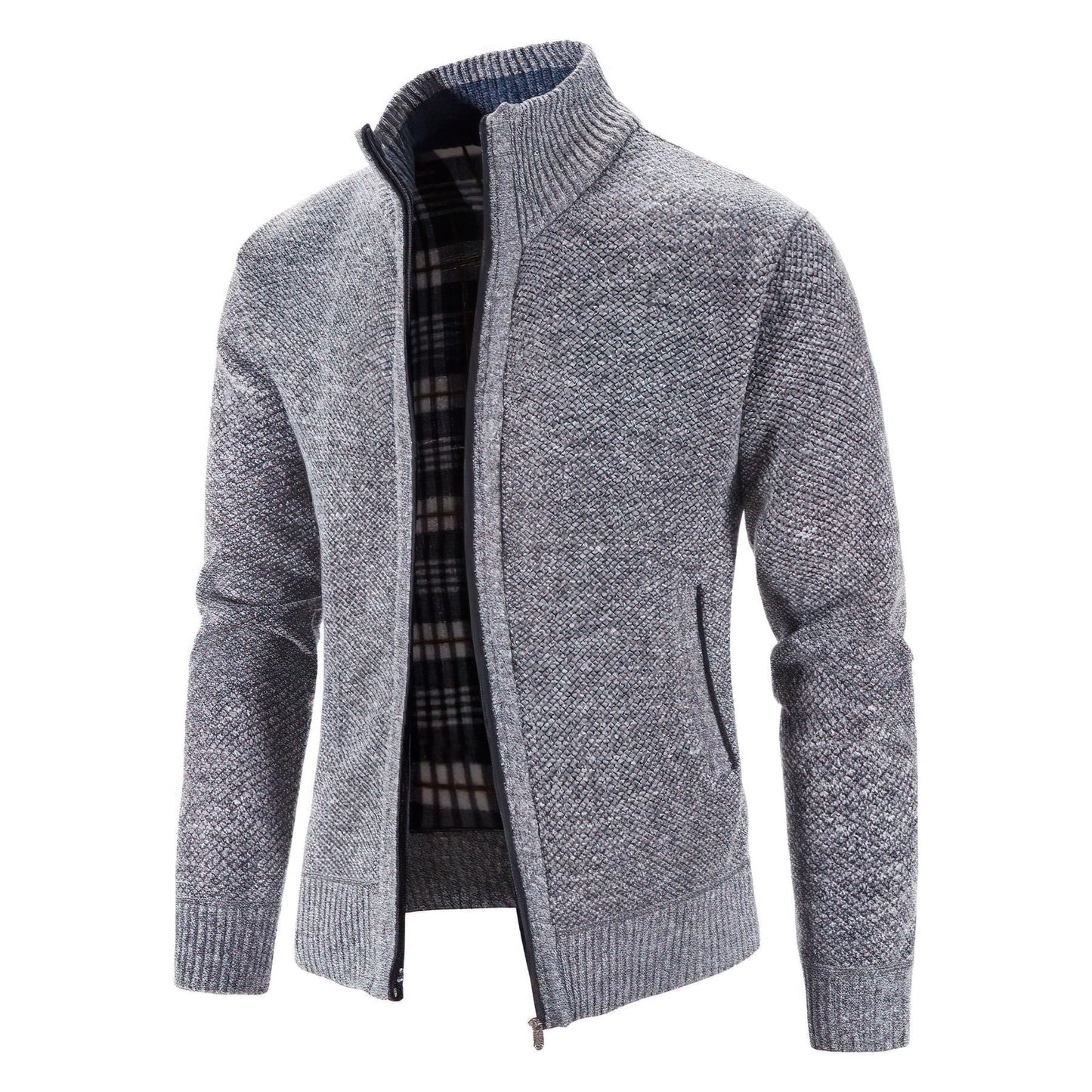 Gilet zippé style urbain pour homme – Cardigan chaud et élégant, idéal ville et bureau