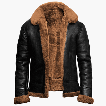 Blouson aviateur homme style vintage pour hiver – veste chaude et élégante