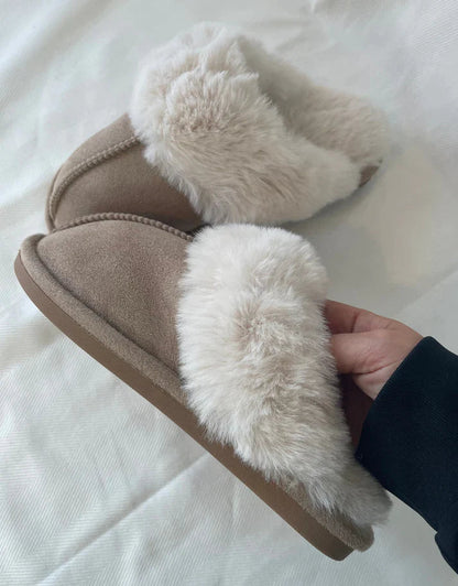 Chaussures d'ours en peluche beige