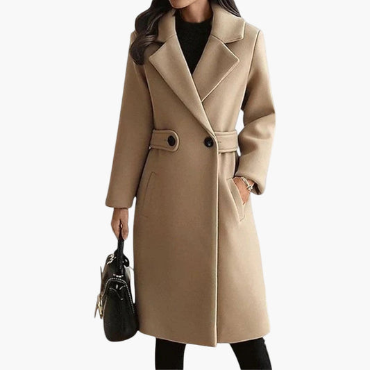 Manteau d'Hiver Femme Élégant Ceinturé Style Classique pour Tenue Urbaine et Chic