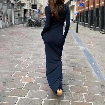 Robe Bodycon à Manches Longues