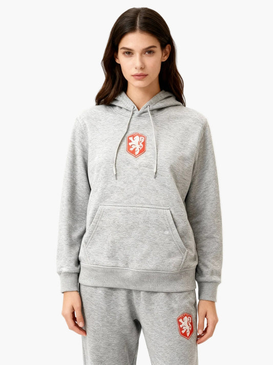 Sweat à capuche décontracté avec écusson lion pour femme - Style urbain et confortable