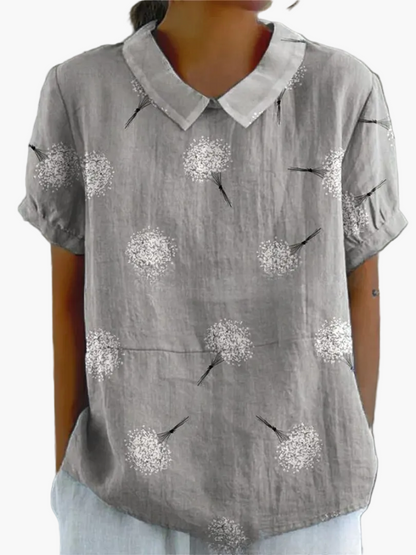 Damesblouse in vintage stijl met bloemenpatroon – casual en stijlvolle mode