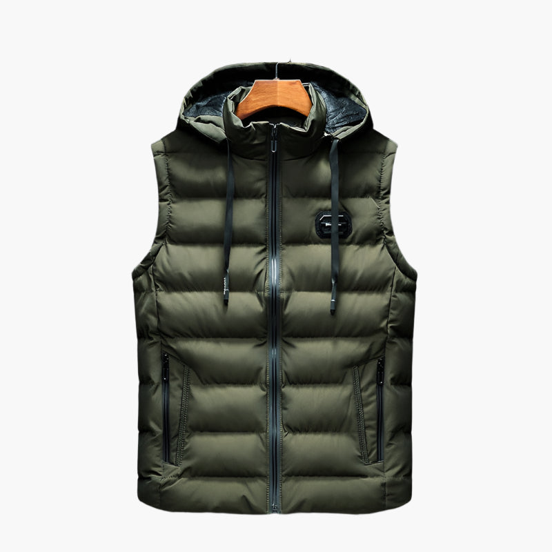 Gilet doudoune sans manches homme style urbain pour activités outdoor et quotidiennes