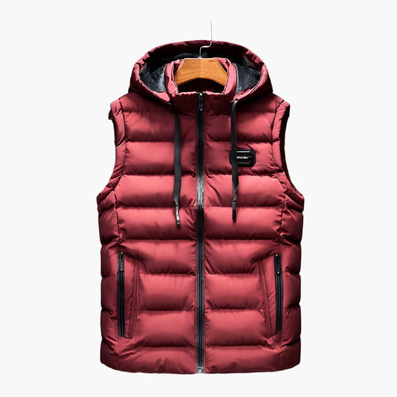 Gilet doudoune sans manches homme style urbain pour activités outdoor et quotidiennes