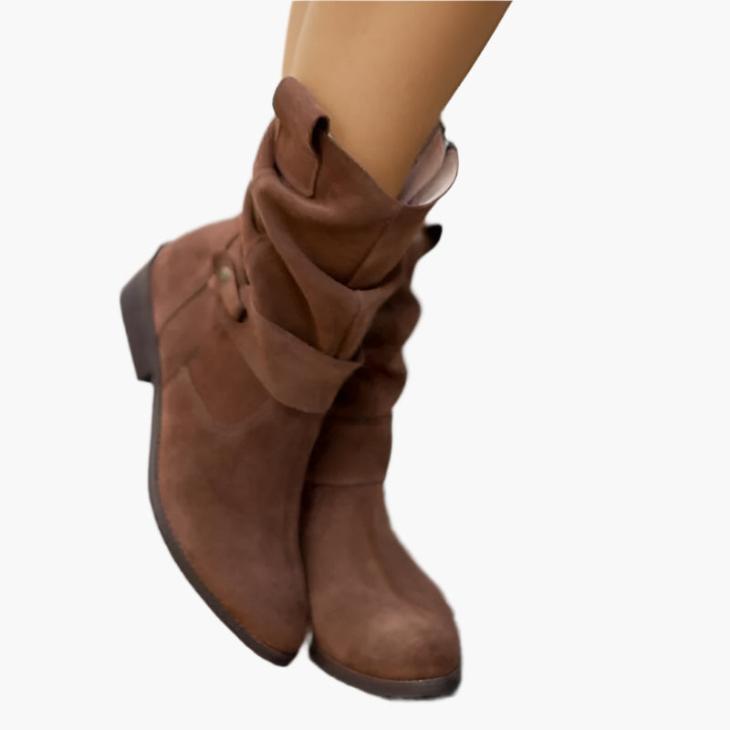 Bottes Femme Style Décontracté à Tige Basse avec Fermeture Éclair - Idéales pour le Quotidien et le Bureau