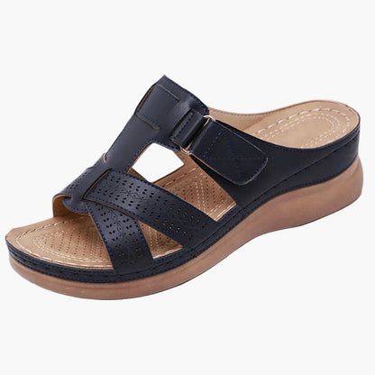 Bekväma slip-in sandaler med kilklack för dam – Chic stil för vardagsbruk