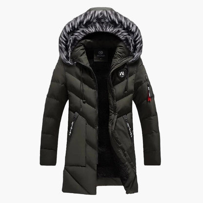 Manteau d’Hiver Long à Capuche pour Homme, Style Urbain, Idéal pour le Froid
