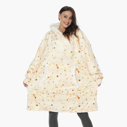 Hoodie Plaid Cocooning Femme – Pull Décontracté et Couverture Idéale pour la Maison