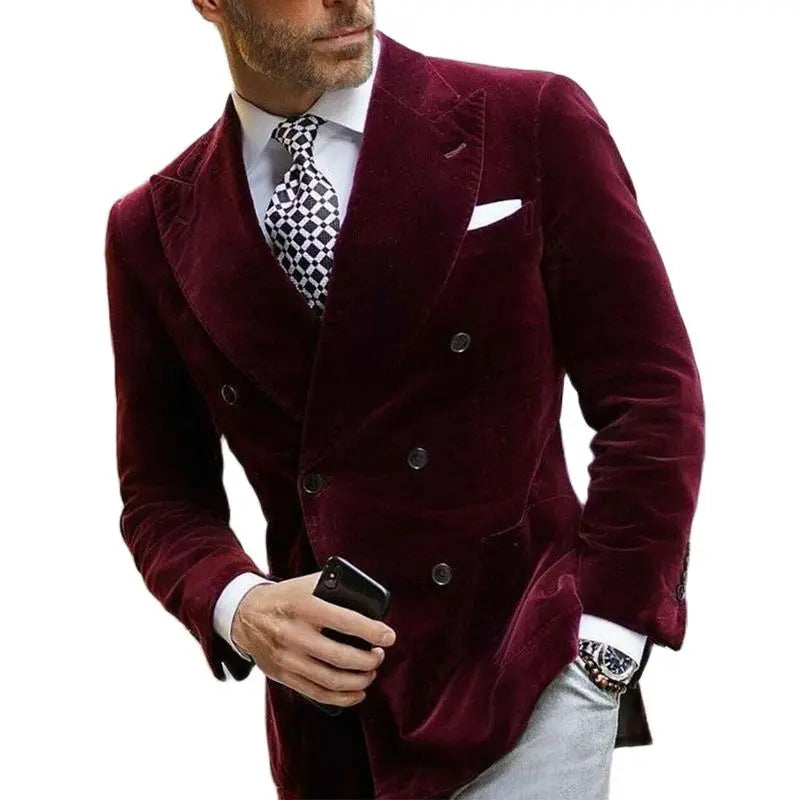Veste de costume homme élégante style business double boutonnage - mode formelle et sophistiquée