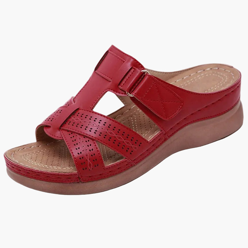 Bekväma slip-in sandaler med kilklack för dam – Chic stil för vardagsbruk