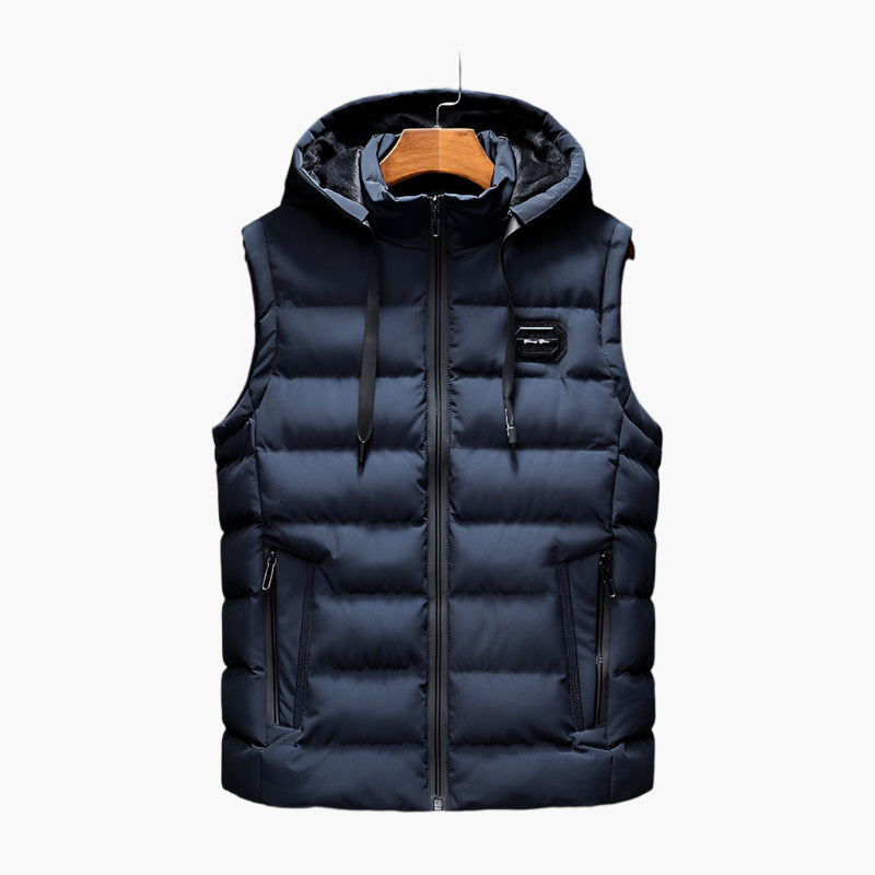 Gilet doudoune sans manches homme style urbain pour activités outdoor et quotidiennes