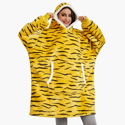 Hoodie Plaid Cocooning Femme – Pull Décontracté et Couverture Idéale pour la Maison