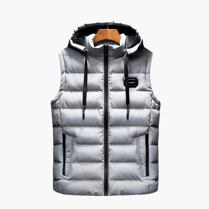Gilet doudoune sans manches homme style urbain pour activités outdoor et quotidiennes
