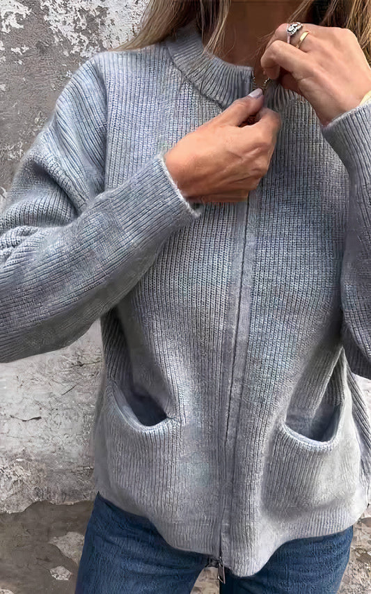 Veste zippée élégante pour femme – Style moderne et confortable, idéale au quotidien