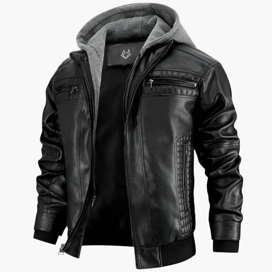 Veste Motard à Capuche pour Homme Style Urbain Décontracté