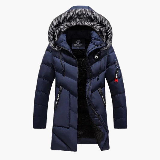 Manteau d’Hiver Long à Capuche pour Homme, Style Urbain, Idéal pour le Froid