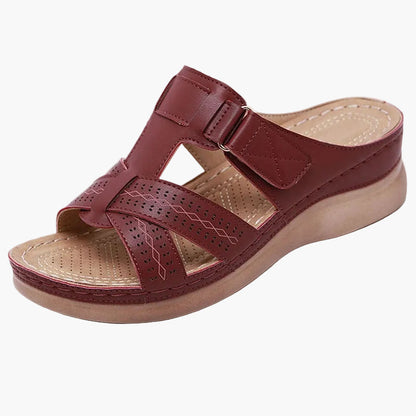 Bekväma slip-in sandaler med kilklack för dam – Chic stil för vardagsbruk
