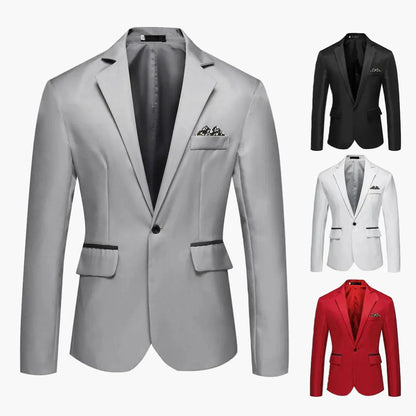 Veste de costume homme élégante coupe slim pour occasions formelles et soirées