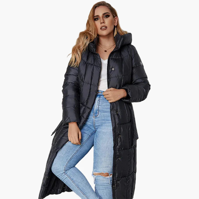 Manteau Doudoune Long Femme Grande Taille Élégant Hiver Urbain