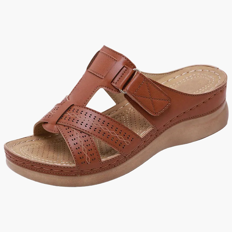 Bekväma slip-in sandaler med kilklack för dam – Chic stil för vardagsbruk