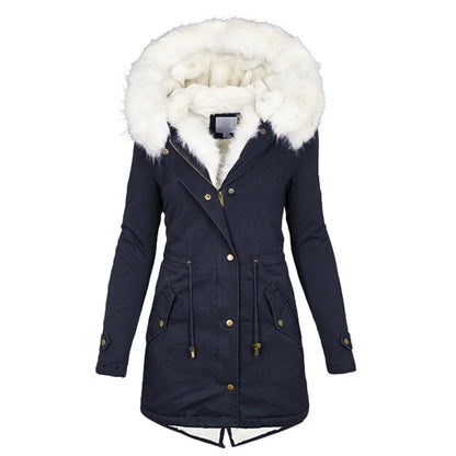Majken - Veste d'Hiver avec Doublure en Fourrure