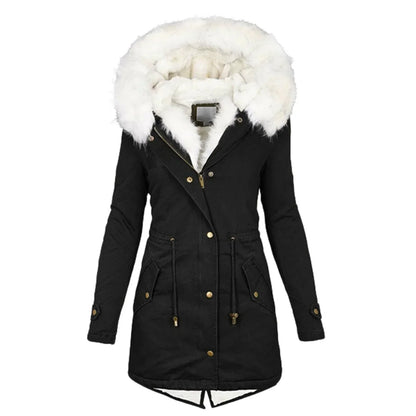 Majken - Veste d'Hiver avec Doublure en Fourrure