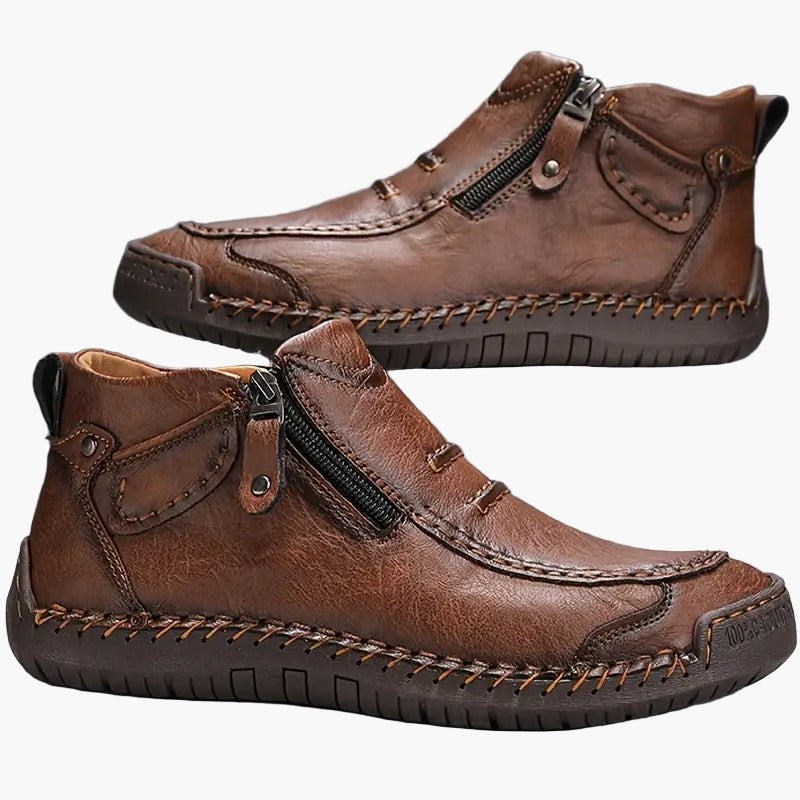 Chaussures homme montantes décontractées à fermeture éclair – Style urbain polyvalent