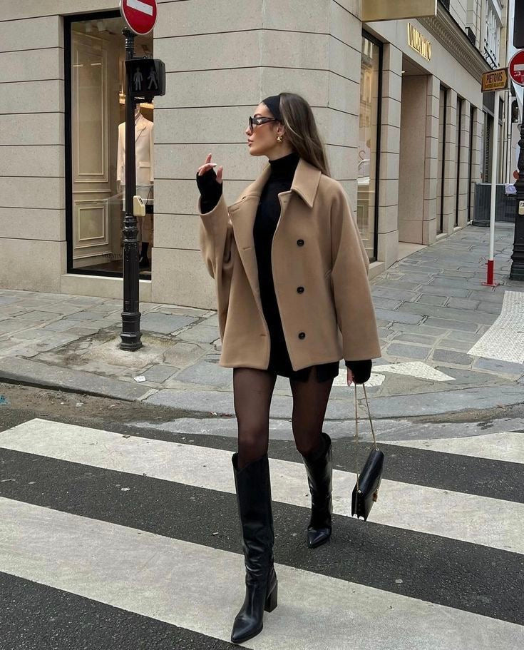 Manteau oversize femme style urbain chic – Idéal pour sorties élégantes et quotidiennes