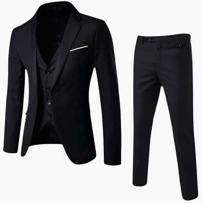 Costume Homme Élégant 3 Pièces avec Gilet – Style Classique pour Mariage et Affaires