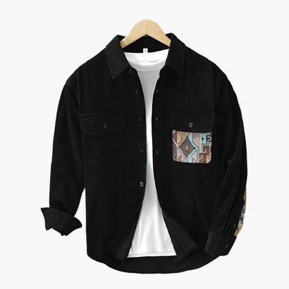 Chemise à côtes style décontracté pour homme – Mode urbaine et élégante