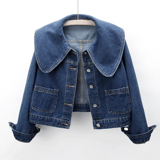 Veste en Jean à Col Chic