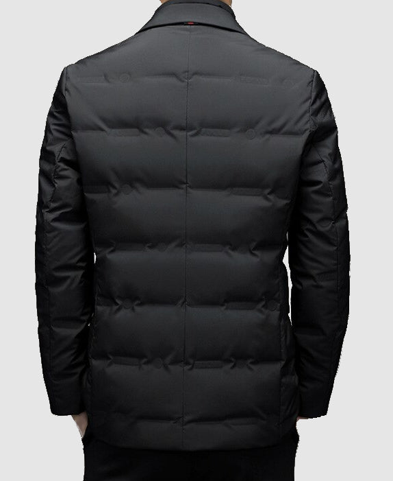 Blazer Matelassé Homme Élégant Style Urbain pour Affaires et Loisirs
