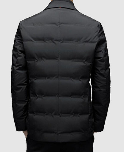 Blazer Matelassé Homme Élégant Style Urbain pour Affaires et Loisirs