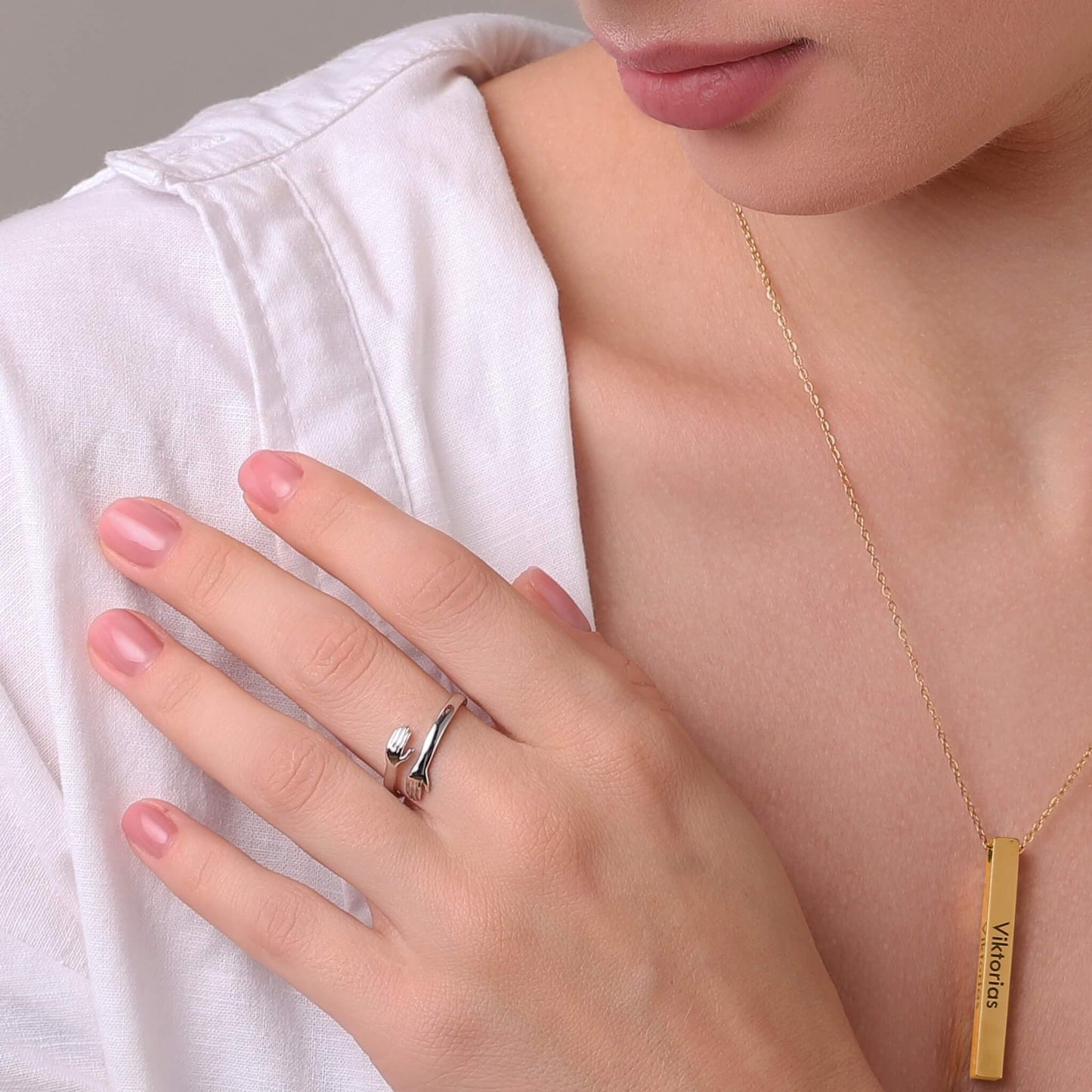 Stephanie – Bague Ajustable Embrassade pour Femmes