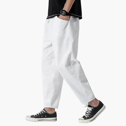 Pantalon cropped ample homme style urbain décontracté